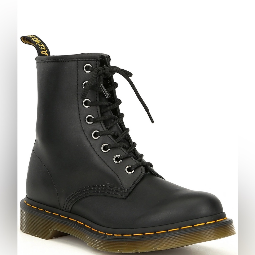 Dr. Martens Women's 8-Eye Lace-Up Black Leather Boot